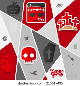 Halloween flat infographic