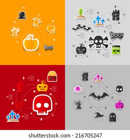 Halloween flat infographic