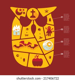 Halloween flat infographic