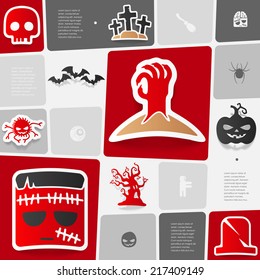 Halloween flat infographic