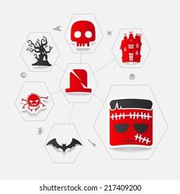 Halloween flat infographic