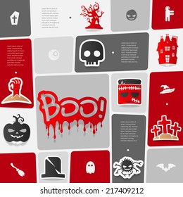 Halloween flat infographic
