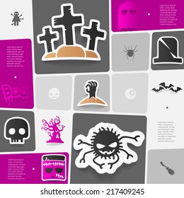 Halloween flat infographic