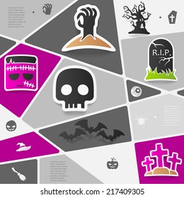Halloween flat infographic