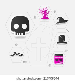 Halloween flat infographic