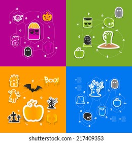 Halloween flat infographic