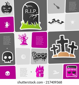 Halloween flat infographic