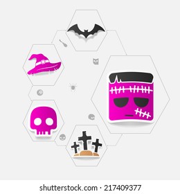 Halloween flat infographic