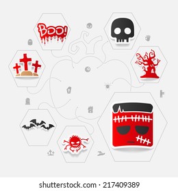 Halloween flat infographic