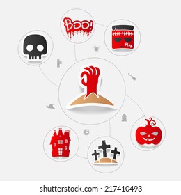 Halloween flat infographic