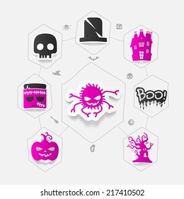 Halloween flat infographic