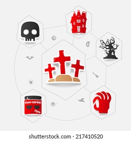 Halloween flat infographic