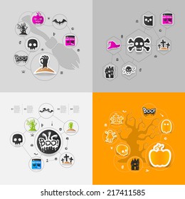 Halloween flat infographic