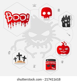 Halloween flat infographic