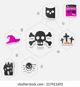 Halloween flat infographic