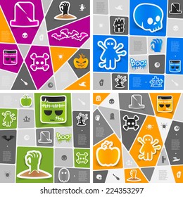 Halloween flat infographic