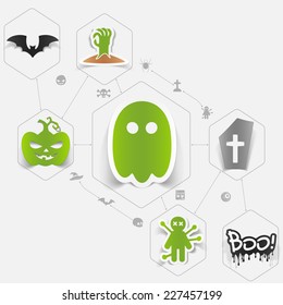 Halloween flat infographic