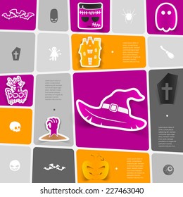 Halloween flat infographic