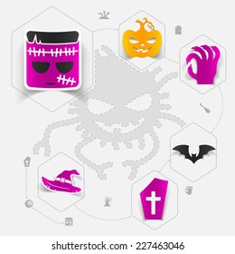 Halloween flat infographic