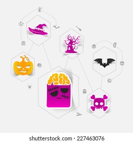 Halloween flat infographic