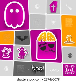 Halloween flat infographic