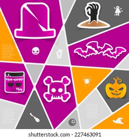 Halloween flat infographic