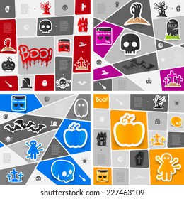 Halloween flat infographic