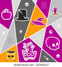 Halloween flat infographic