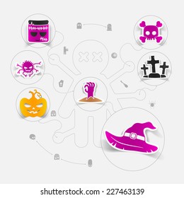 Halloween flat infographic