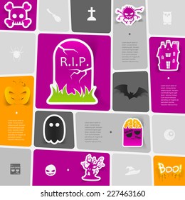 Halloween flat infographic