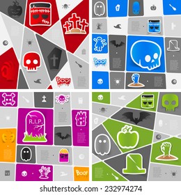 Halloween flat infographic
