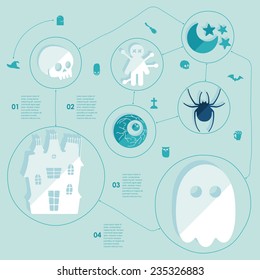 Halloween flat infographic