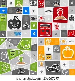 Halloween flat infographic