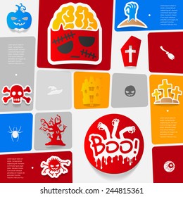 Halloween flat infographic