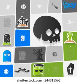 Halloween flat infographic