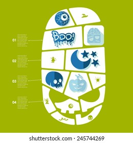 Halloween flat infographic