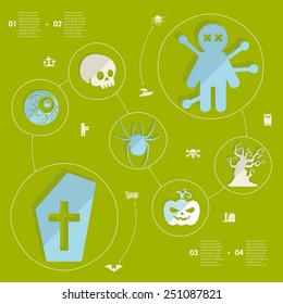 Halloween flat infographic