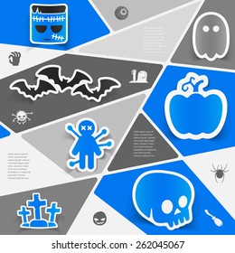 Halloween flat infographic