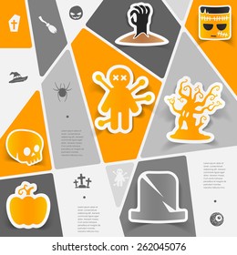 Halloween flat infographic