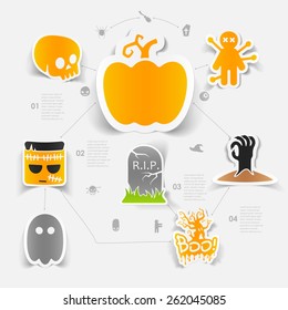 Halloween flat infographic