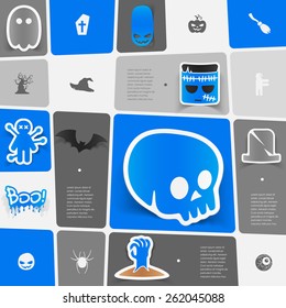 Halloween flat infographic