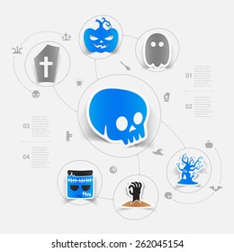 Halloween flat infographic