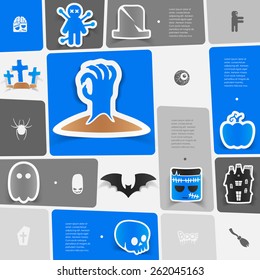 Halloween flat infographic