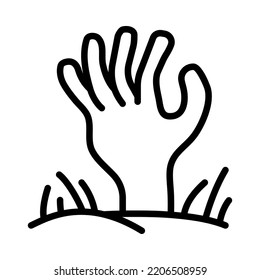 Halloween flat line icon. Horror symbols. Outline sign for mobile concept and web design, store.