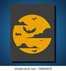 Halloween flat style design illustration