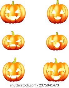 Halloween, flat vector artwork set, bat, moon, bat sets, bucket with eyes, pumpkins.