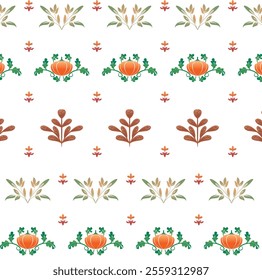 Halloween floral vectorial autumnal pattern