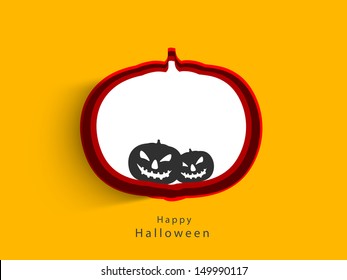 Halloween flyer, banner or poster with pumpkins and space for your text. 