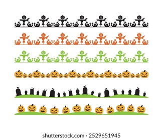 Halloween flyer. Halloween card. Halloween sticker. Borders. Celebration. Decoration. Illustration