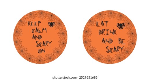 Halloween flyer. Halloween card. Halloween sticker. Trick or treat. Halloween party. Celebration. Illustration